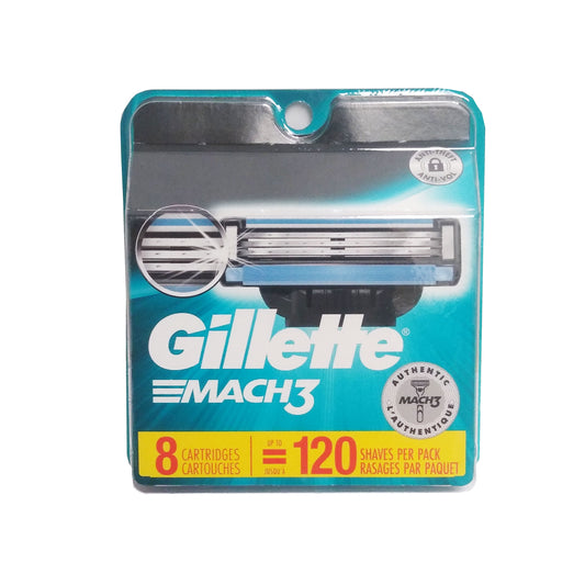 Gillette Mach3 Cartridges, 8 Ct., 1 Pack Each, By P&G