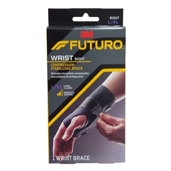 Futuro Wrist Right Compression Stabilizing Brace Large/Extra-Large, 1 Wrist Brace, 1 Pack Each, By 3M Personal Care