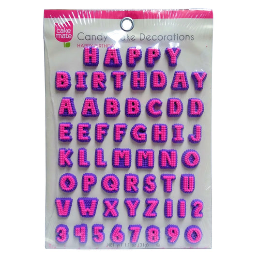 Cake Mate Candy Letter Cake Decorations, Alphabet, Assorted Colors, 1 Each, By Signature