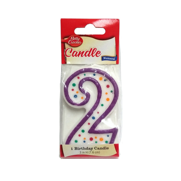 Betty Crocker #2 Birthday Candle, 1 Each, By Signature