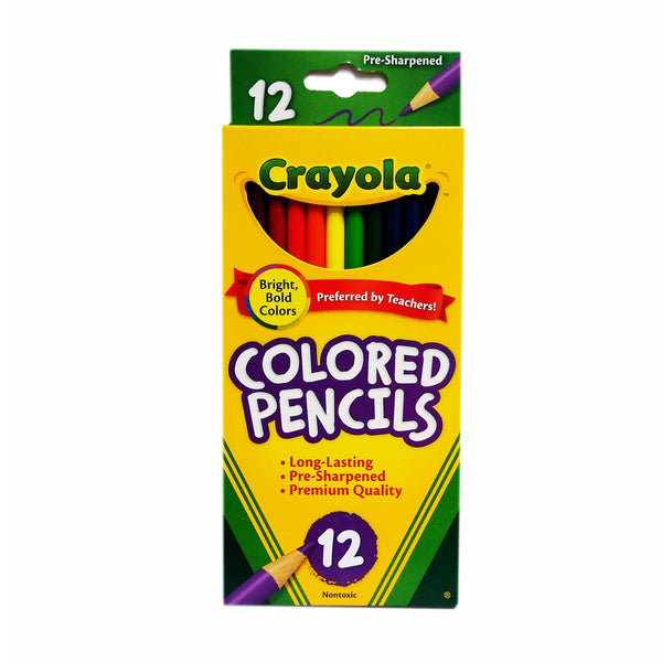 Crayola Colored Pencils Pre-Sharpened, Assorted Colors, 12 Ct., 1 Pack Each, By Crayola