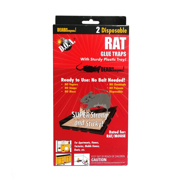 Dead On Arrival Rat Glue Traps, 2 Traps, 1 Box Each, By PIC