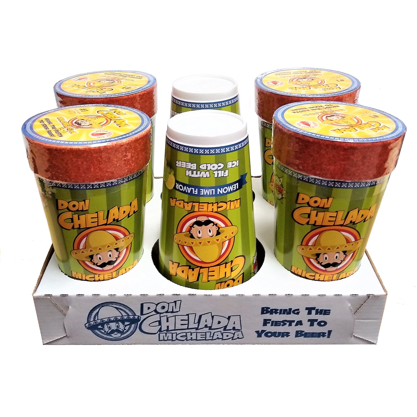 Michelada Lemon Lime Cups, 6 Count, 1 Pack Each, By Don Chelada