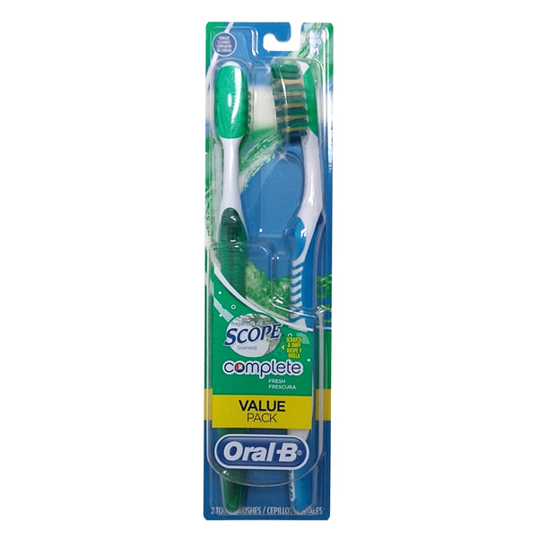 Oral-B Complete Fresh, Assorted Colors, Soft, Value Pack 2 Count, 1 Pack Each, By P&G