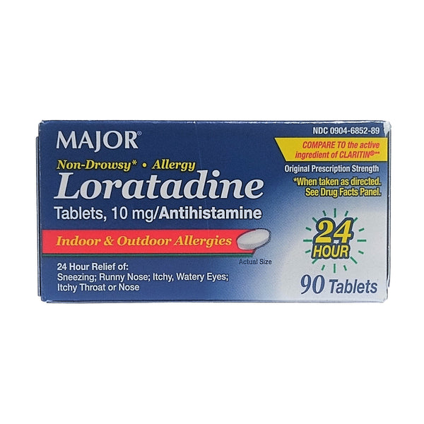 Loratadine Tablets 10mg/Antihistamine 90 tablets, By Major