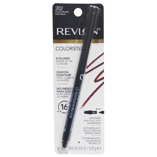 Revlon Colorstay Eyeliner Crayon 0.01 Oz, Black Brown #202, 1 Each, By Revlon