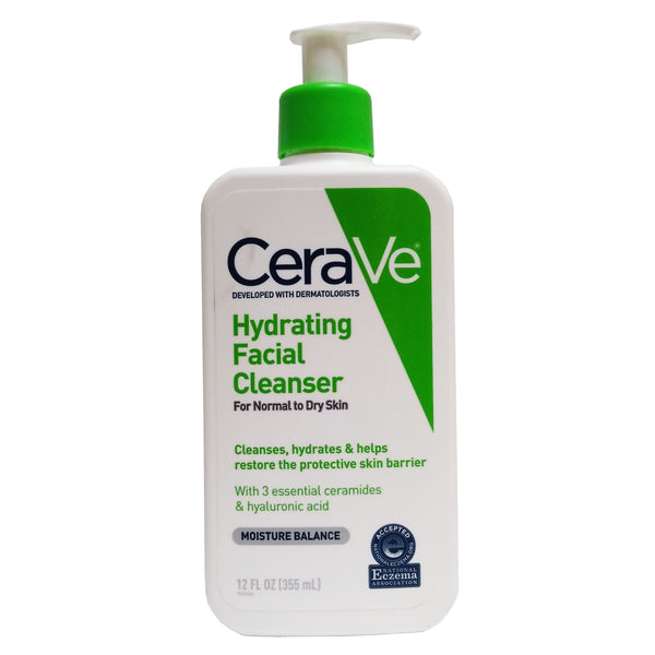CeraVe Hydrating Facial Cleanser Moisture Balance, 12 Fl. Oz., 1 Each, By Loreal Acd Mass
