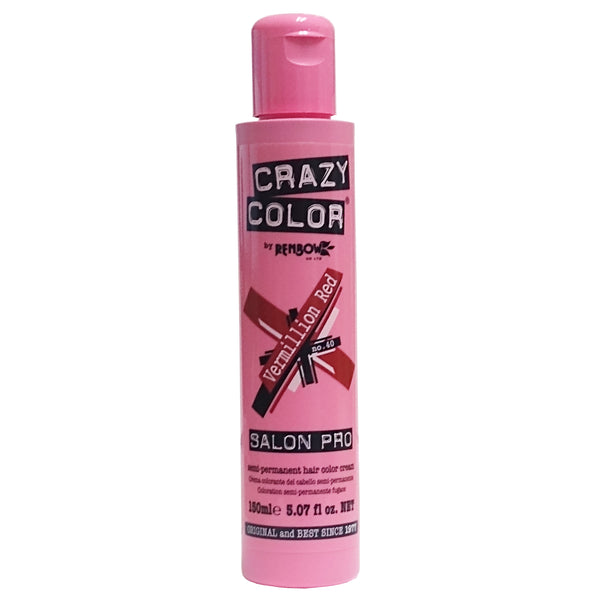 Crazy Color Salon Pro, Vermillion Red No. 40, 5.07 fl. oz., 1 Bottle Each, By Renbow Haircare Ltd.