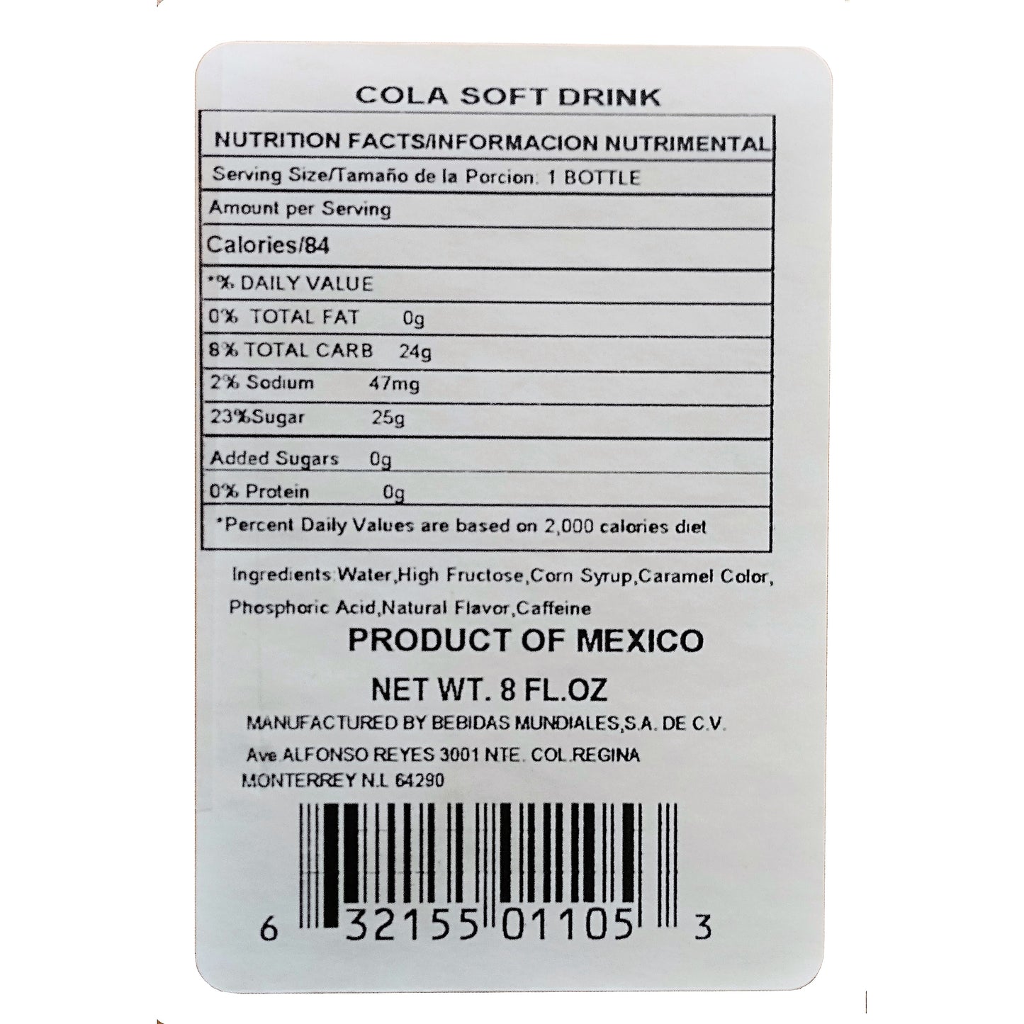Coca-Cola Original De Mexico, 8oz/235mL 12 Pack, By Bebidas Mundiales