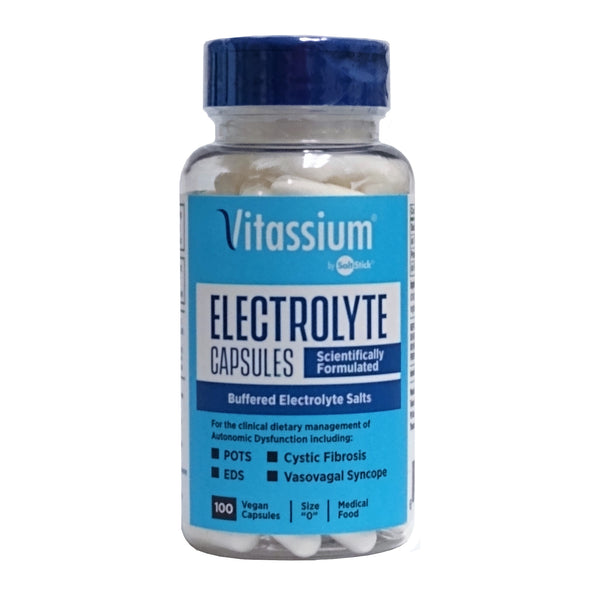 Vitassium Electrolyte Capsules, 1 Bottle, 100 Vegan Capsules, By Toker Engineering LLC