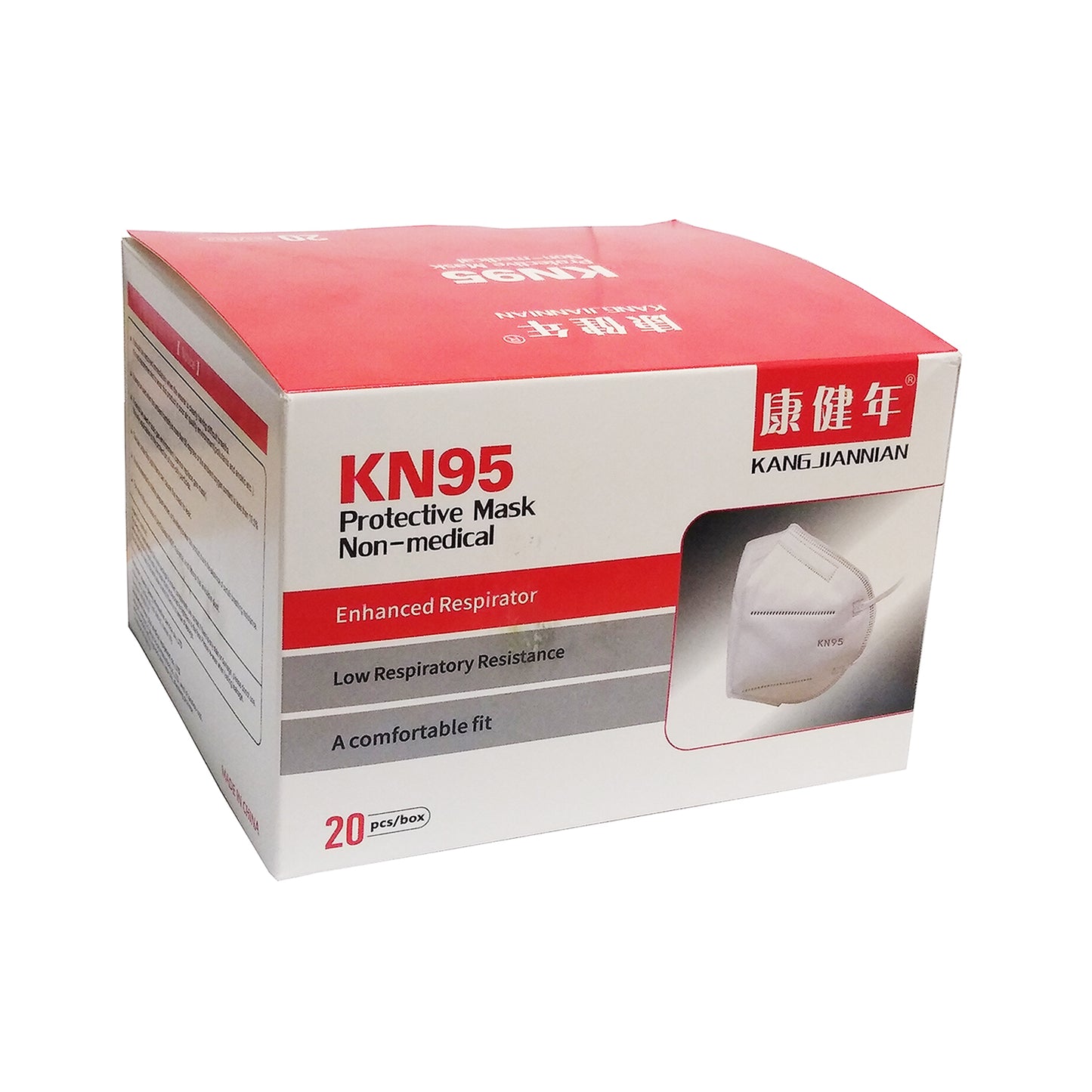 KN95 Face Masks, 1 Box of 20 Masks, By Kangjiannian