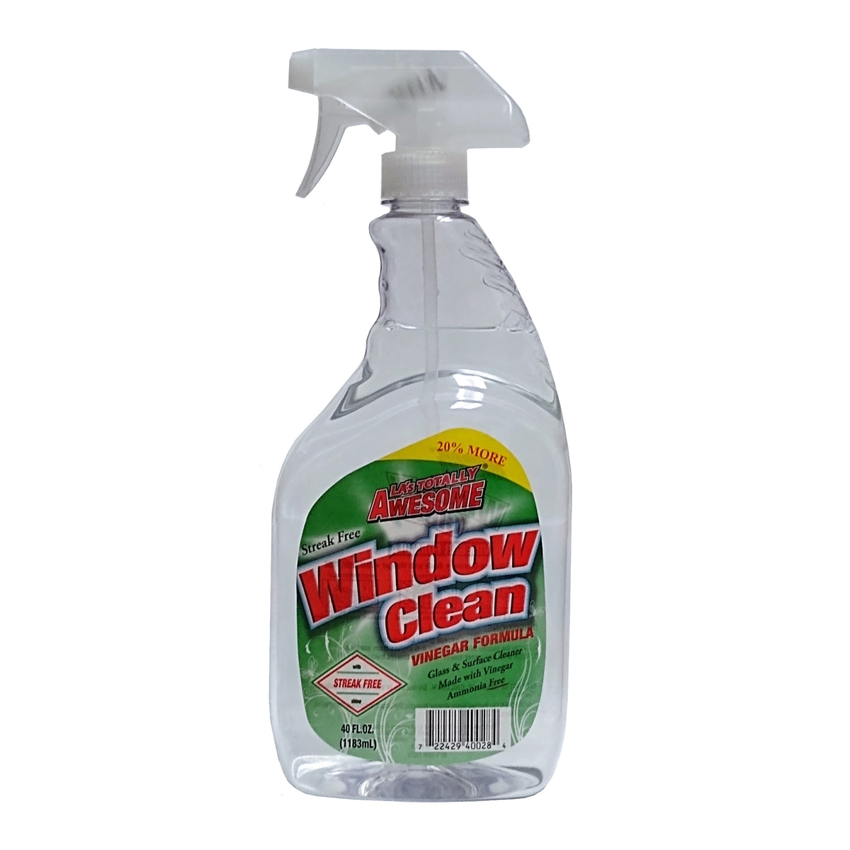 LA's Totally Awesome Window Cleaner Vinegar Formula, 40 oz., 1 Each, B