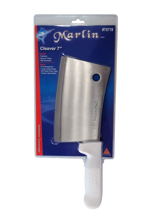 Marlin Pro Stainless Steel Cleaver 7" #75719, 1 Each, By Marlin Works Inc.