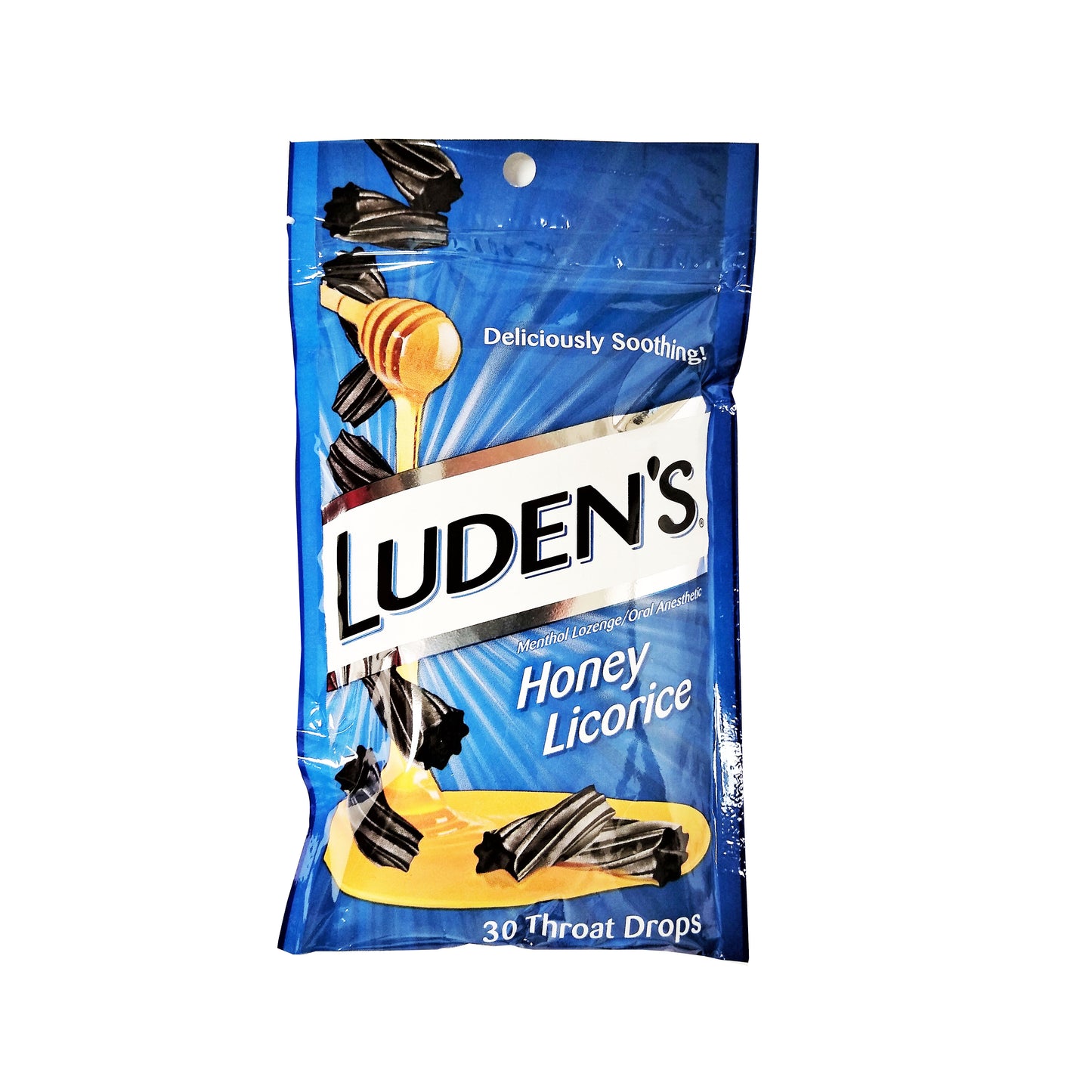 Luden's Cough Drops, Honey Licorice, 30 Count Throat Drops, 1 Pack, By Medtech Products, Inc.