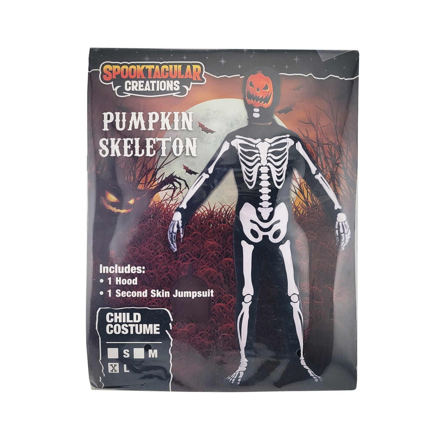 Spooktacular Creations Halloween Pumpkin Skeleton Costume, Child (M) & (L), 1 Each, By Joyin Inc.