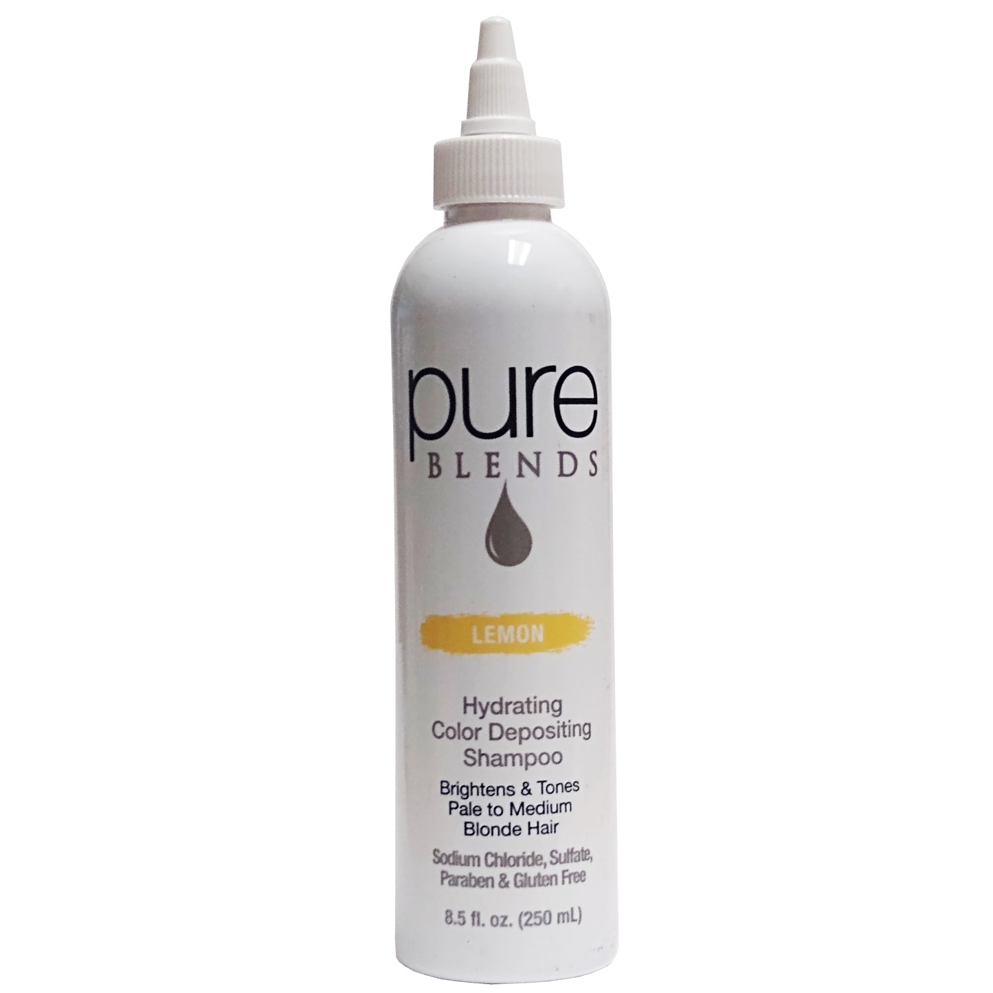 Pure Blends Hydrating Color Depositing Shampoo Lemon 8.5 oz., 1 Bottle Each, By American Culture Brands