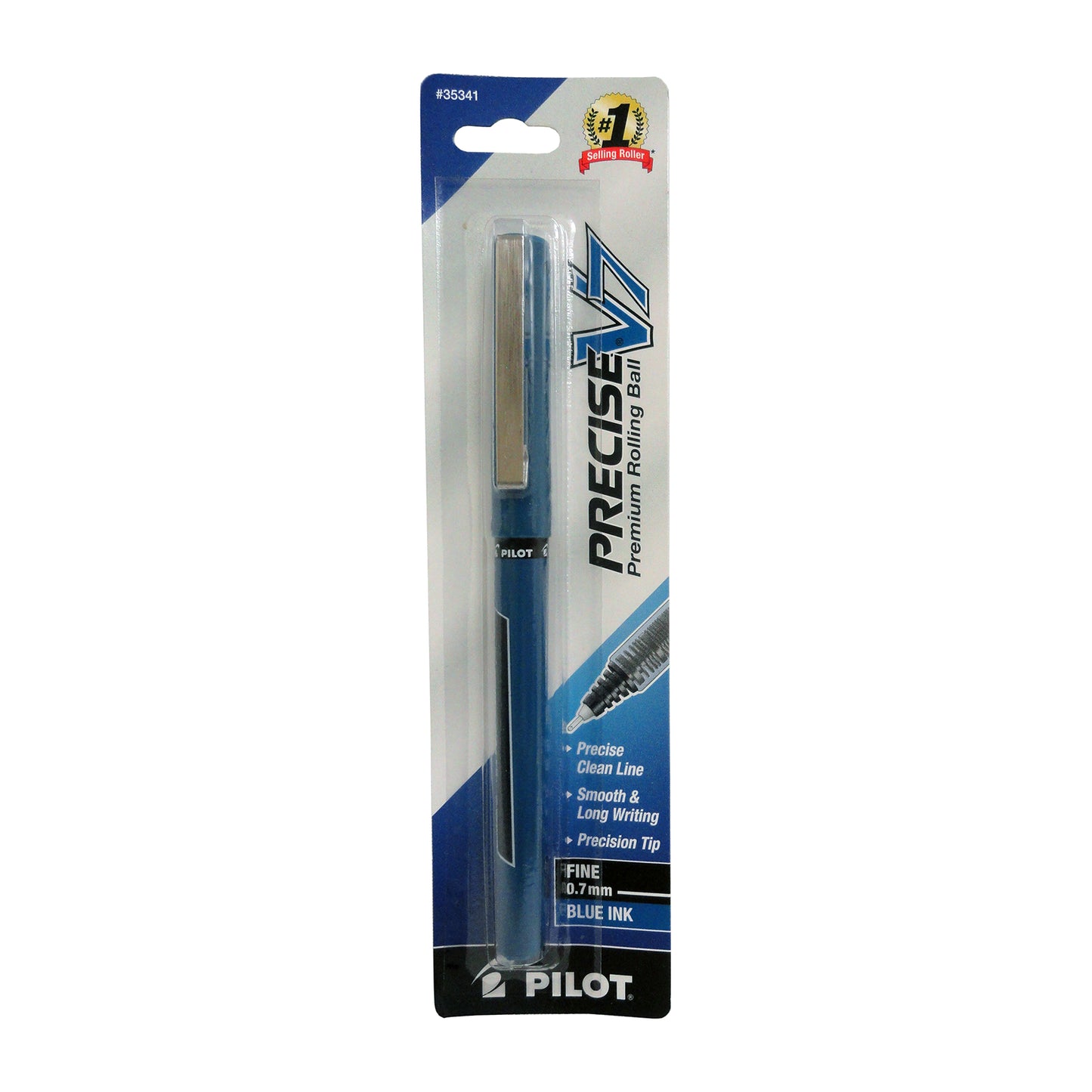 Precise V7 Stick Rolling Ball Pen, Fine Point, Blue Ink, 1 Each, By Pilot