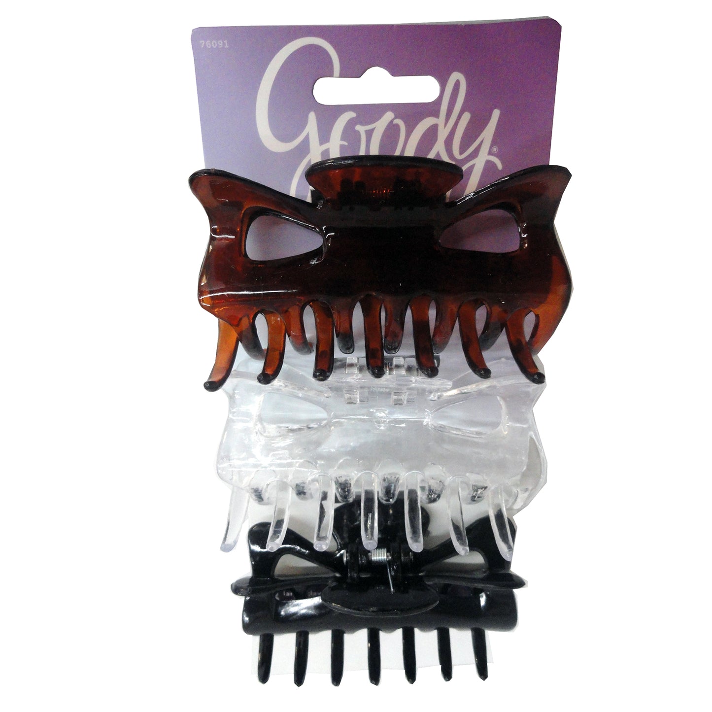 Goody Large Claw Clips Basic Hair Clips, 3 Ct., 1 Pack Each, By Sanford