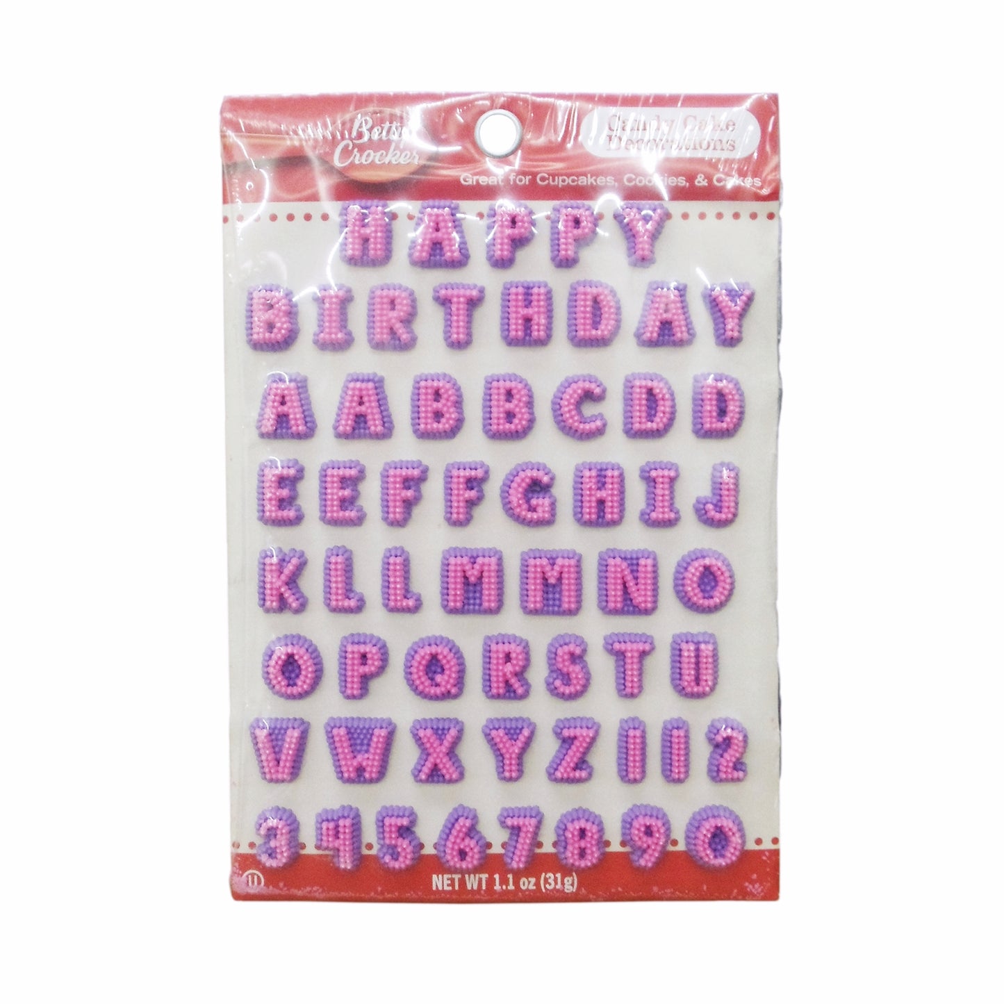 Betty Crocker Decorations Alphabet, Assorted Colors, 1.1 Oz., 1 Pack Each, By Signature