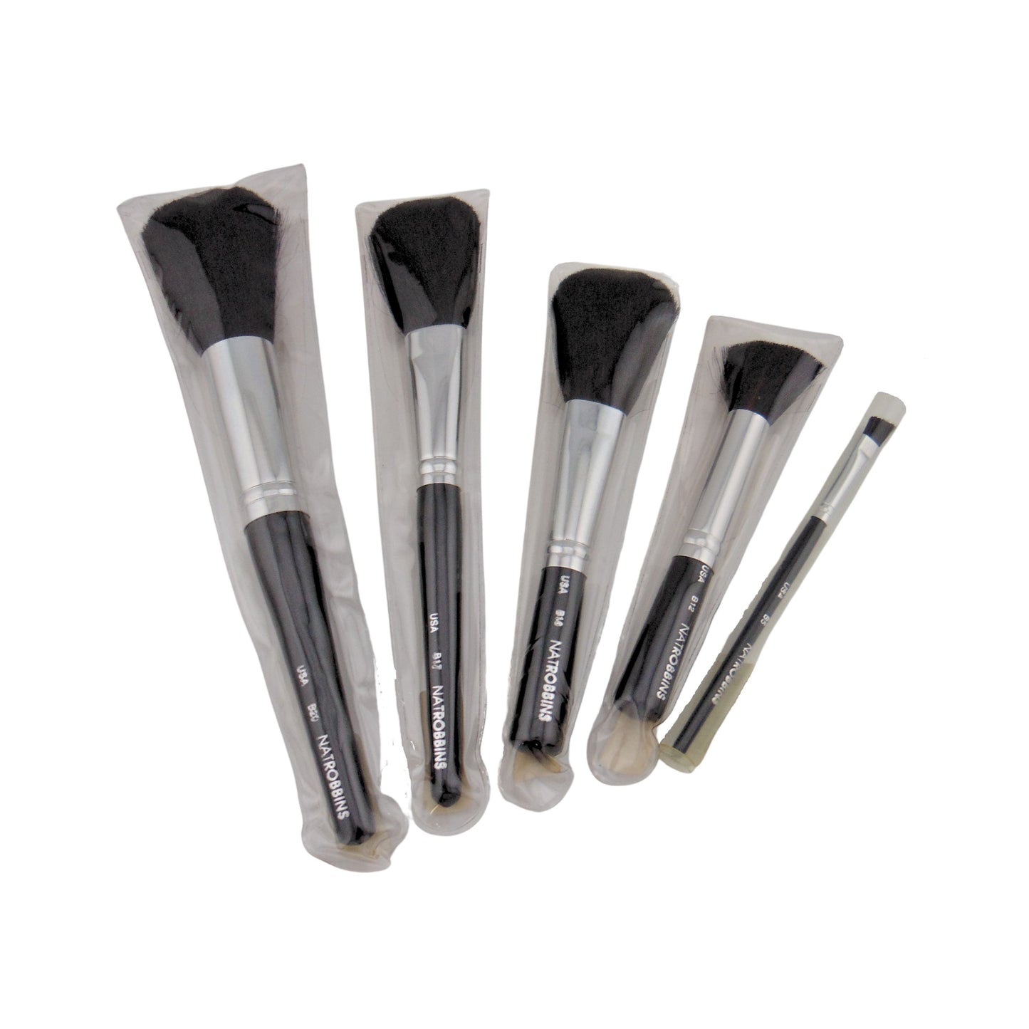 Nat Robbins 5 Make Up Brushes Sizes: B5, B12, B17, B18, B20