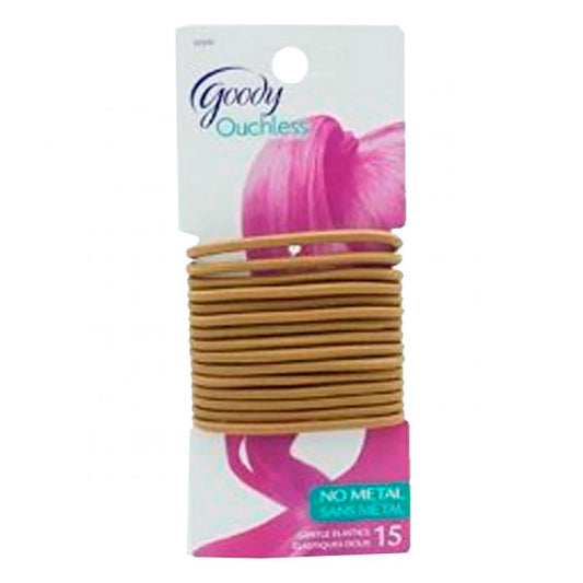 Womens Ouchless 4mm Nudes Braided Elastics, 17 Ct