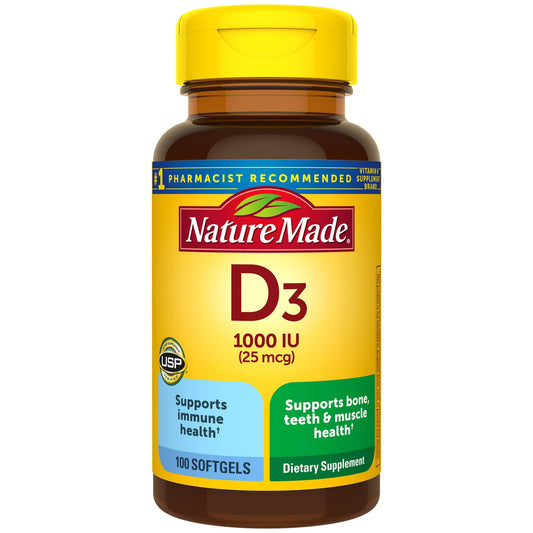 Nature Made Vitamin D3 Dietary Supplement Liquid Softgels