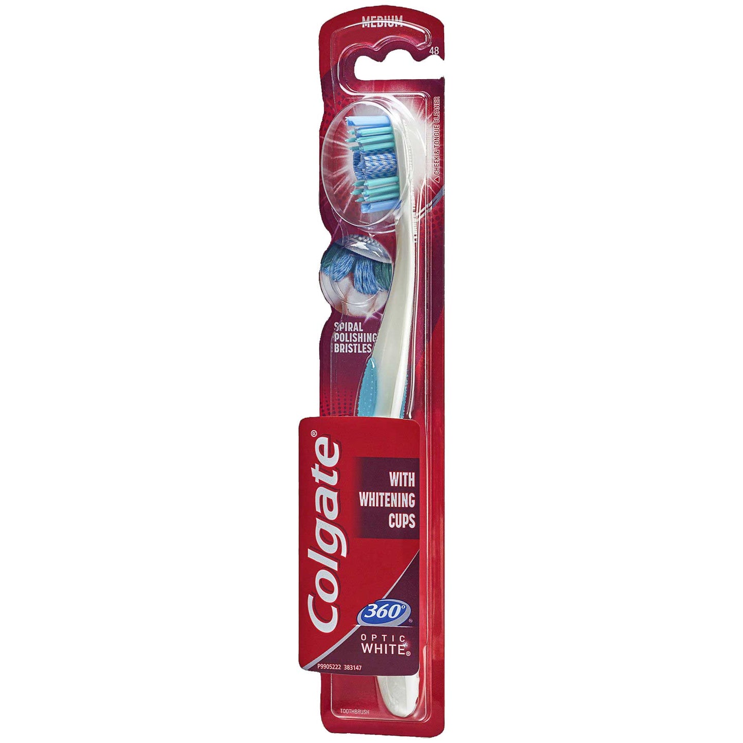 Colgate 360 Optic White Full Head Toothbrush, Medium