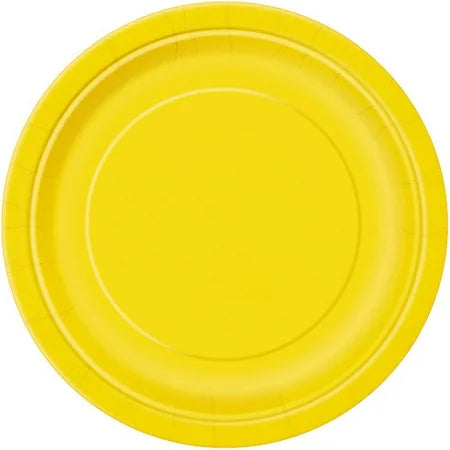 Unique 9"Plate Yellow 16 Ct, 1 Pack Each, By Unique Industries, Inc.