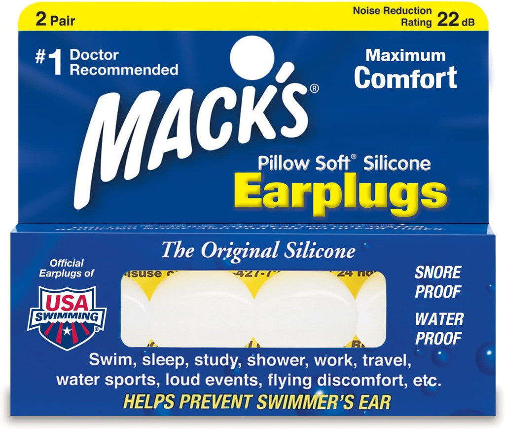 Mack's Pillow Soft Silicone Earplugs - 2 Pair