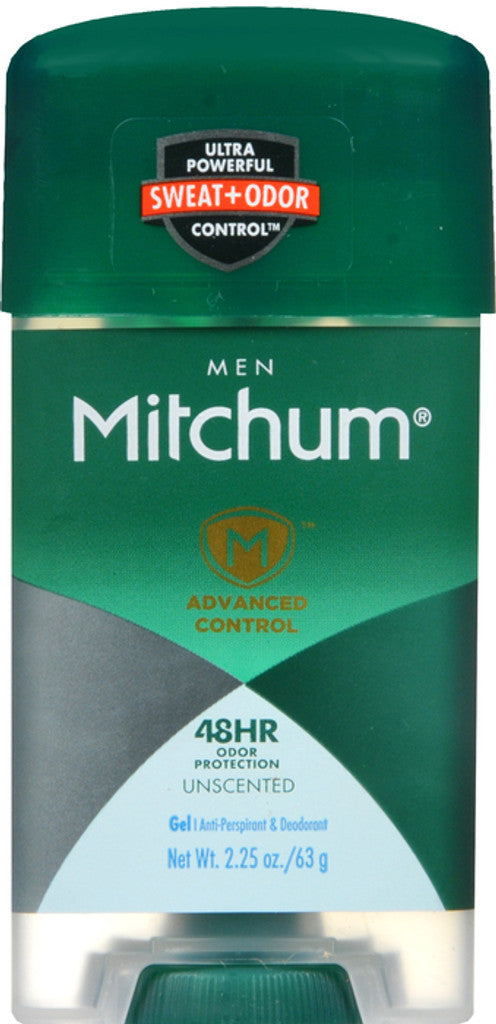 Mitchum Clear Gel Anti-Perspirant & Deodorant Unscented For Men 2.25 Oz