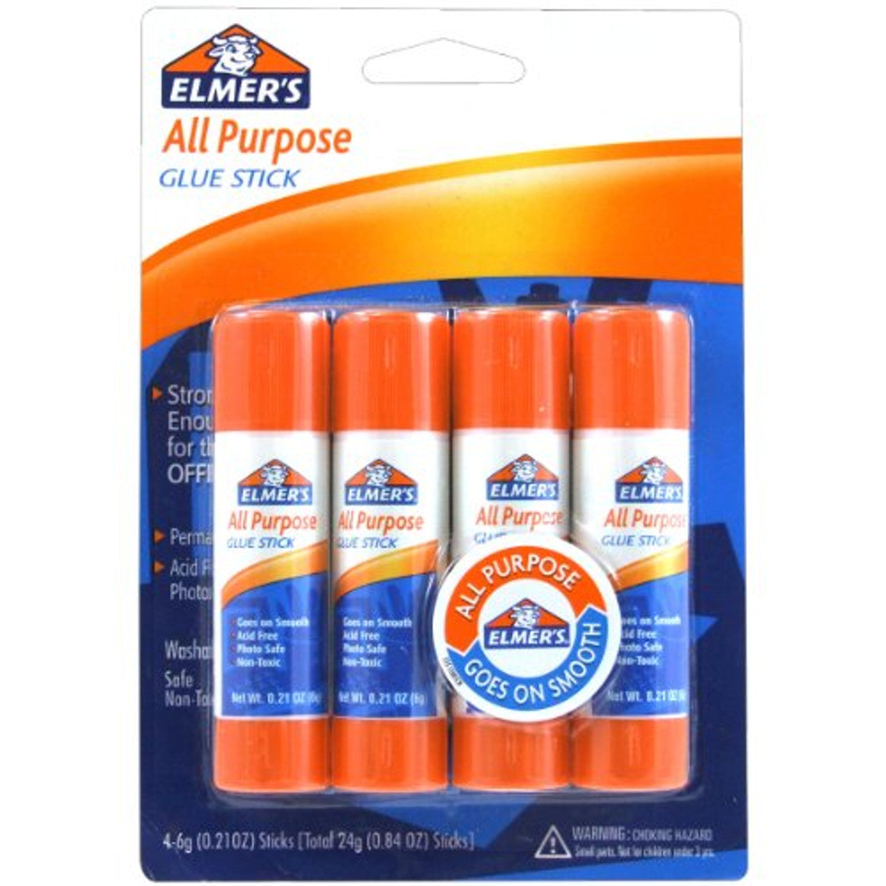 Elmer's All-Purpose Glue Sticks, 0.21 oz Each, 4 Sticks per Pack (E5006)