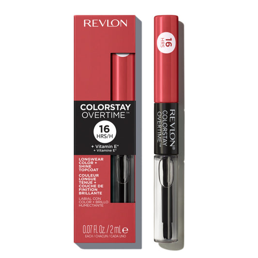 Revlon Colorstay Overtime Lipcolor, Dual Ended Longwearing Liquid Lipstick 0.07oz/2ml Constantly Coral