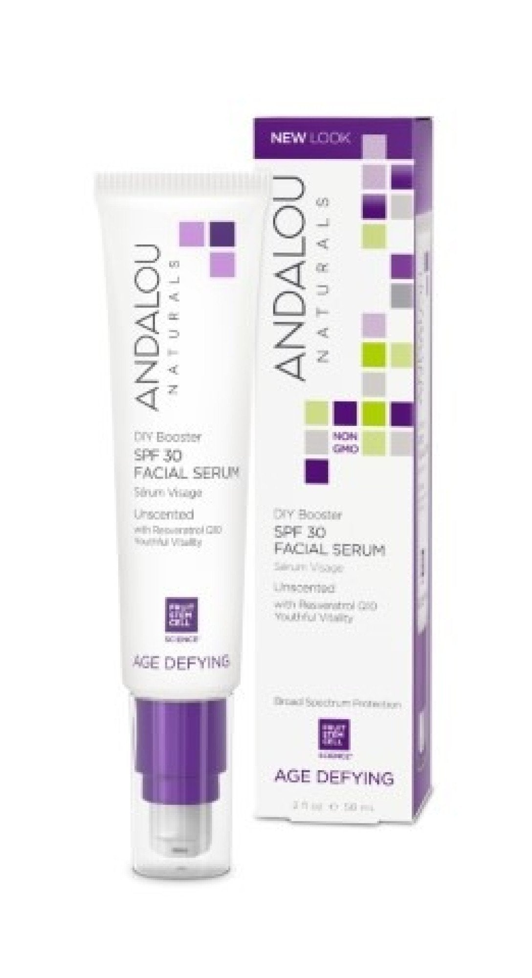 Andalou Naturals Diy Booster Facial Serum Spf 30 Unscented, 2 Oz