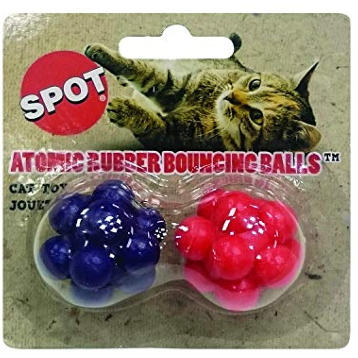 Spot Ethical Pet Atomic Rubber Bouncing Ball Cat Toy