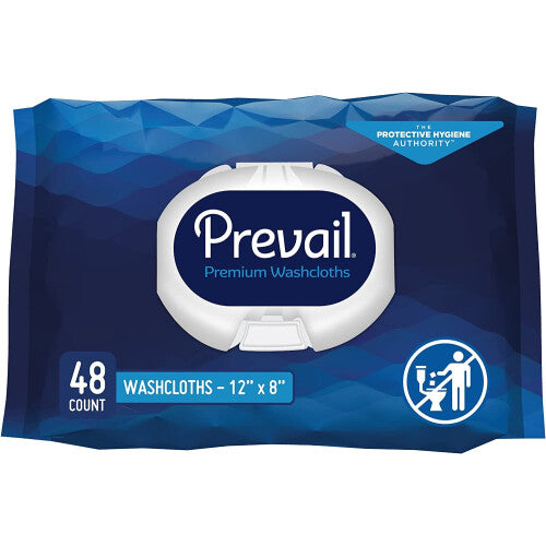 Prevail Washcloths Adult 12x8 48ct