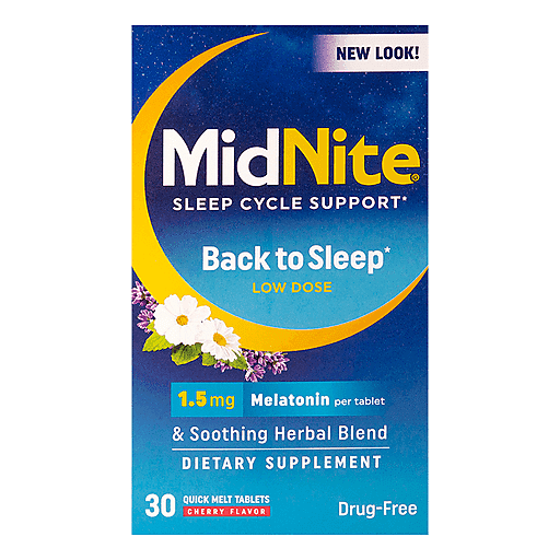 Midnite Sleep Aid 30 Ct New Vertical Package