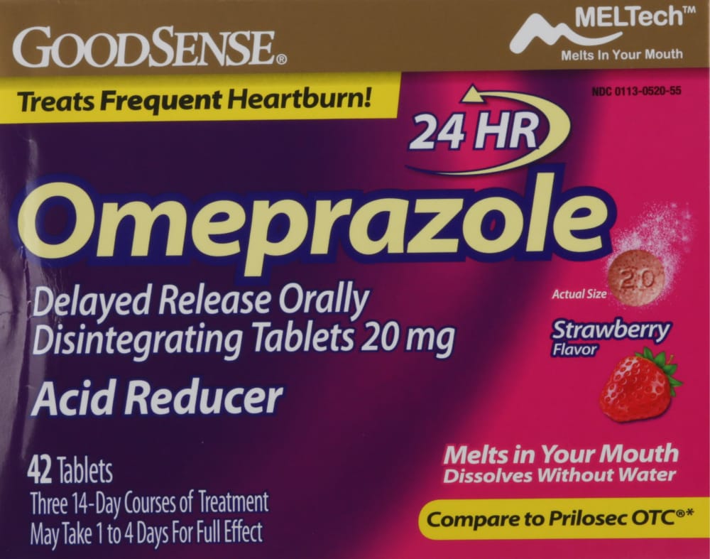 Goodsense Omeprazole Acid Reducer 20mg 14ea X 3