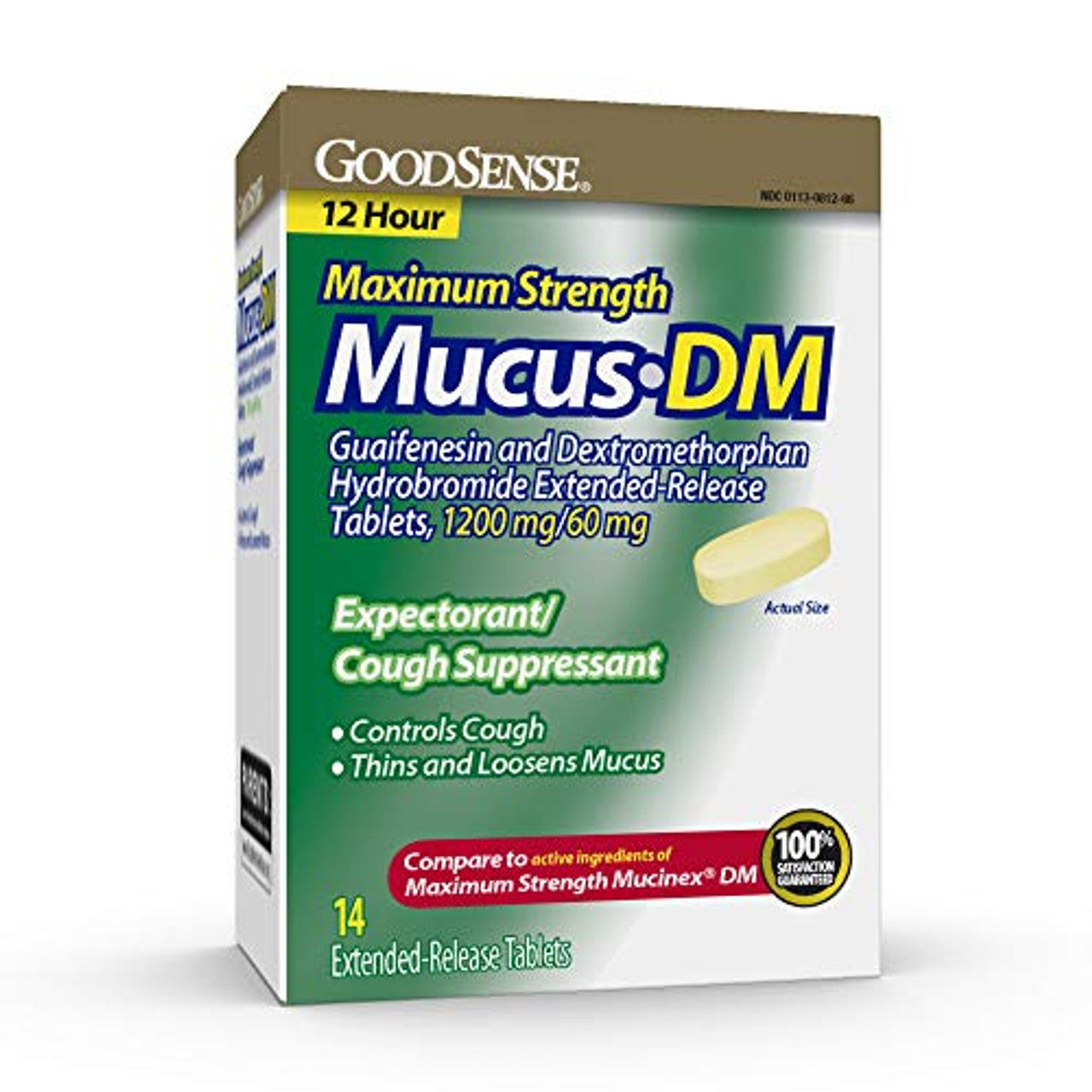 Goodsense Max Strength Mucus Dm Er 12hr 60-1200mg 14ea