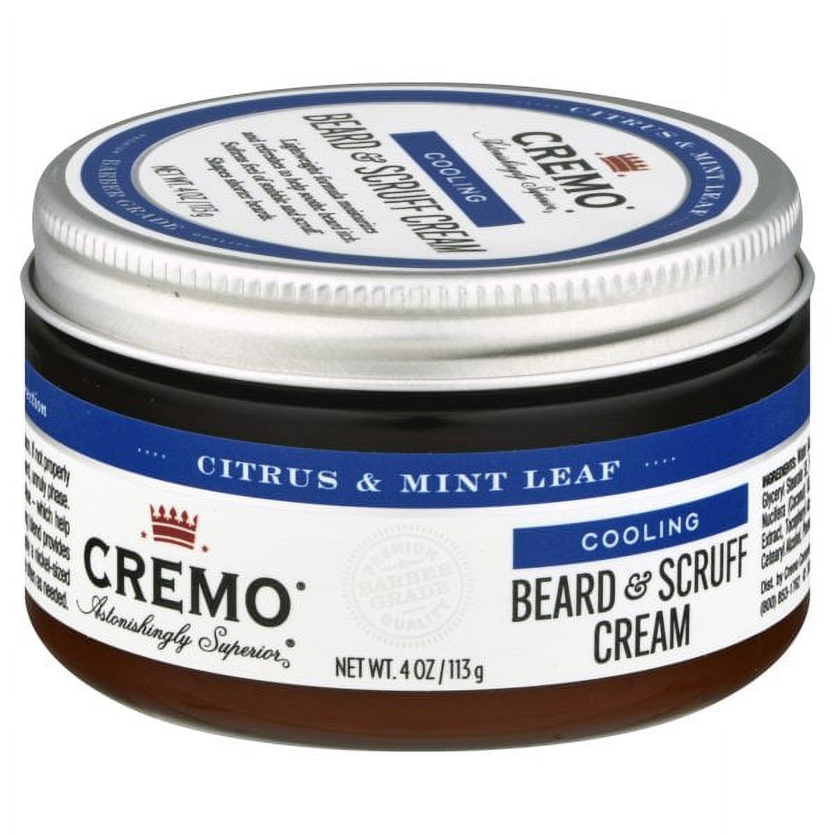 Cremo Beard & Scruff Cream Cooling Citrus & Mint Leaf