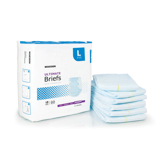 McKesson Ultimate Incontinence Briefs Heavy Absorbency Adult Diapers - Large 1