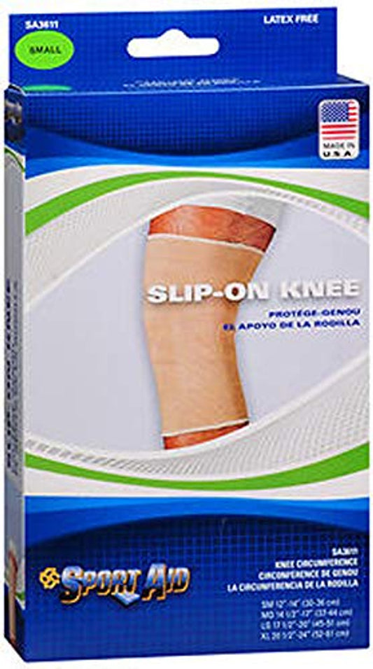 Sportaid Knee Brace Slip On, Beige, small of size: 12 14 inches, -1 ea