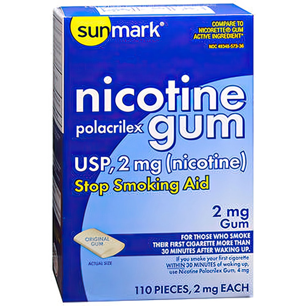 Sunmark Nicotine Polacrilex Gum 2 Mg Original Flavor