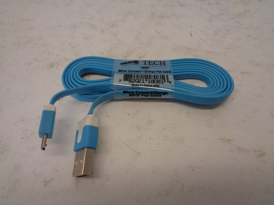 Mirco Connect/Charge 60 Flat Cable - Blue