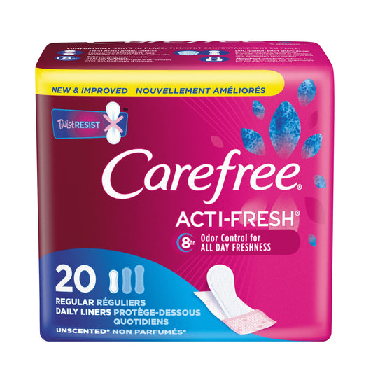 Carefree Wrapped Unscented Panty Liners to Go - 20ct, 1 Pk by Carefree