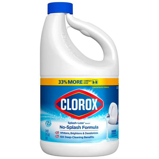 Splash-Less Liquid Bleach, Regular 77oz, 1 Each by Clorox