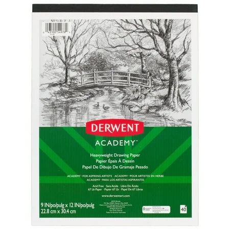 Derwent Academy Drawing Pad 9"X12", 40ct, 1 Pad Each, By Derwent Academy