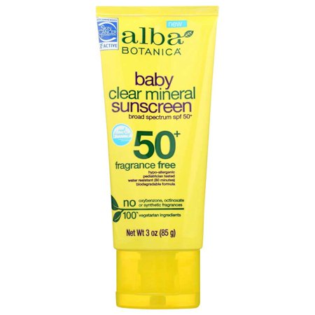 Alba Botanica, Baby, Sheer Mineral Sunscreen Lotion, SPF 50, Fragrance Free, 3 Fl Oz, 1 Each by Hain Celestial
