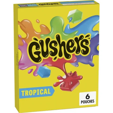 Gushers Tropical Flavors Fruit Flavored Snacks 6 Count 1 Pack