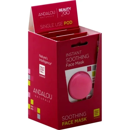 Andalou Naturals Instant Soothing Face Mask 6 PK, 1 Box Each, By Andalou Naturals