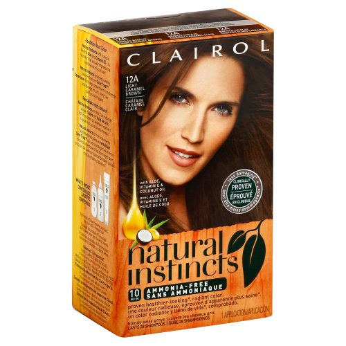 Clairol Natural Instincts Hair Color, 12A Navajo Bronze, Light Caramel Brown, 1